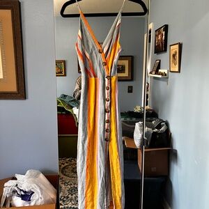 Urban outfitters Striped Multicolor Maxi Dress